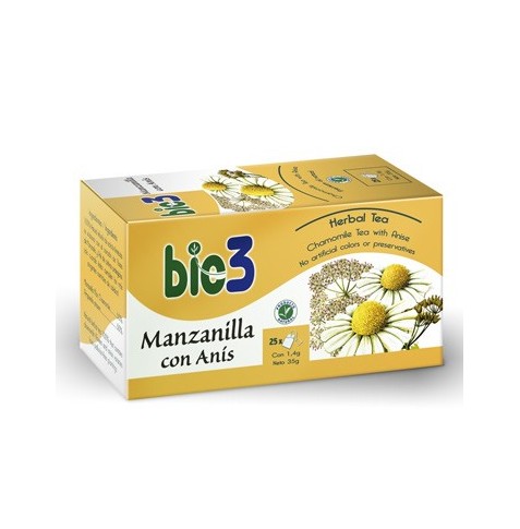 Bie3 Manzanilla con Anís 25 bolsitas