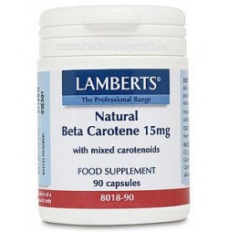 BETACAROTENO NATURAL 15 mg 90 CAPSULAS LAMBERTS