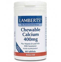 Calcio masticable 400 mg 60 tabletas Lamberts