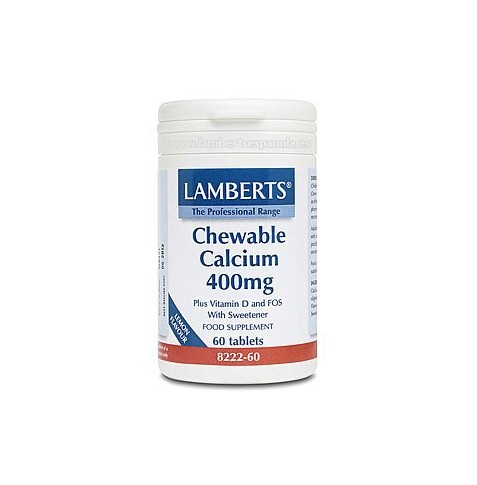 Calcio masticable 400 mg 60 tabletas Lamberts
