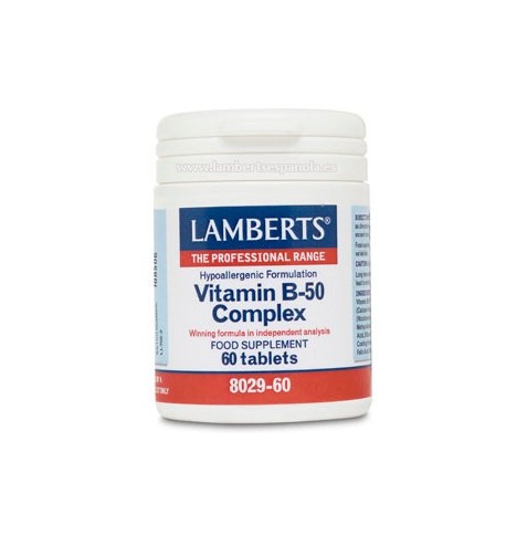 Vitamina B 50 Complex 60 tabletas Lamberts