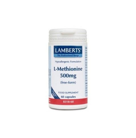 L-METIONINA 500 mg 60 CAPSULAS LAMBERTS
