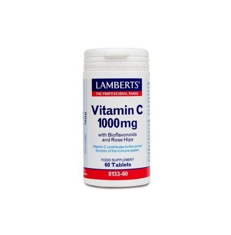 VITAMINA C 1000 mg CON BIOFLAVONOIDES 60 TABLETAS LAMBERTS