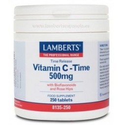 VITAMINA C 500 mg CON BIOFLAVONOIDES LIBERACION SOSTENIDA 250 TABLETAS LAMBERTS