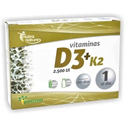 Vitamina D3 + K2 2500 UI 60 cápsulas Pinisan