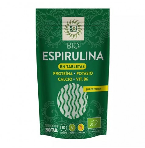 Espirulina 500 mg 200 comprimidos Sol Natural