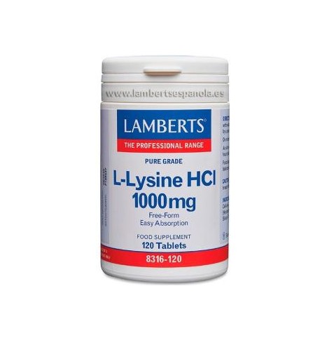 L-LISINA HCl 1000 mg 120 TABLETAS LAMBERTS